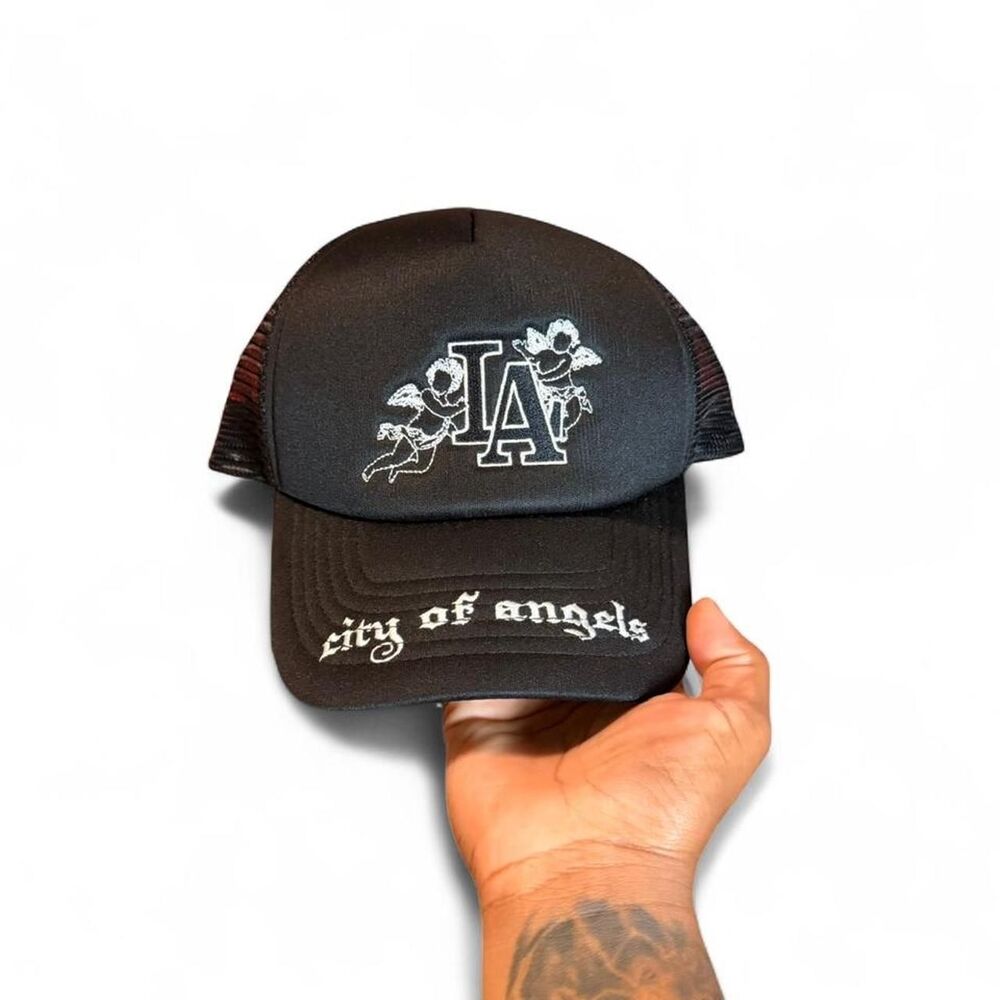 Angels Men's Black and Grey Hat